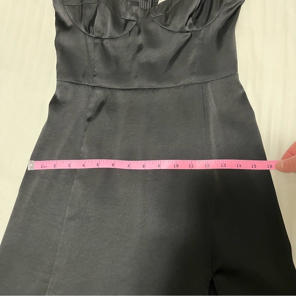 Aritzia Wilfred Glaze Satin Midi Dress Black size 4 - Picture 15 of 16